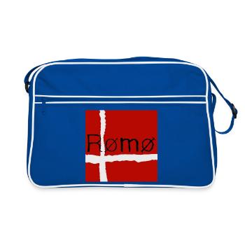 Rømø Kreuz Nordic Design - Retro Tasche - Blau/Weiß - Vorne