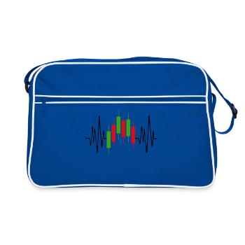 Diagramm Finanzen - Retro Tasche - Blau/Weiß - Vorne