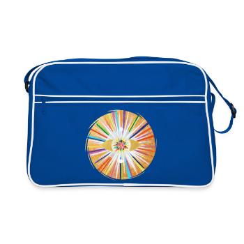 Sternentor Regenbogen-Lichtkraft rund Sonja Ariel - Retro Tasche - Blau/Weiß - Vorne