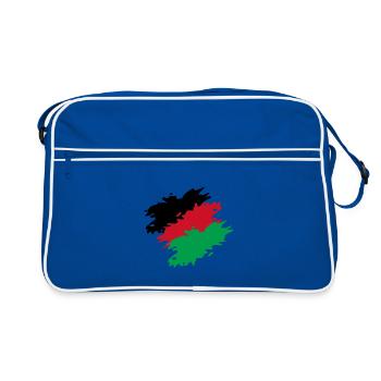Malawi Farben Flagge Fahne Bürste - Retro Tasche - Blau/Weiß - Vorne
