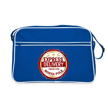 Livraison express au pôle Nord - Sac Retro - bleu/blanc - Devant