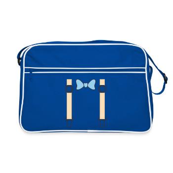 Bow Tie and Suspenders - noeud papillon bretelles - Sac Retro - bleu/blanc - Devant