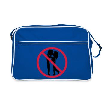 Signe interdit de baiser - Sac Retro - bleu/blanc - Devant