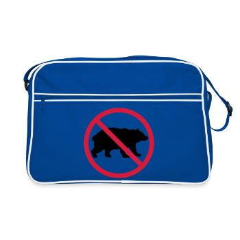 Bear Forbidden Shield - Retro Bag - blue/white - Front