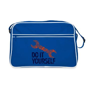 Clé de voiture Déclaration Tournevis - Sac Retro - bleu/blanc - Devant