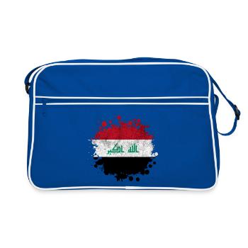 Conception de drapeaux Splash Irak - Sac Retro - bleu/blanc - Devant