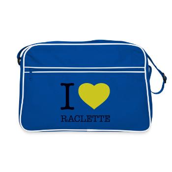 J’ADORE LA RACLETTE - Sac Retro - bleu/blanc - Devant