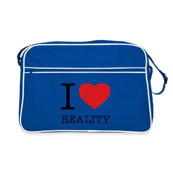 I LOVE REALITY - Retro Bag - blue/white - Front