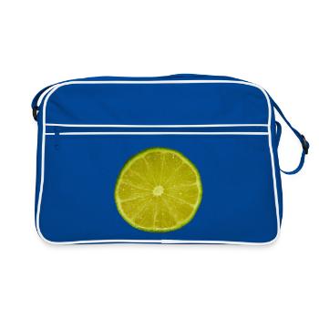 Tranche de citron vert - Sac Retro - bleu/blanc - Devant