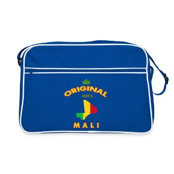 Drapeau du Mali 100 % original - Sac Retro - bleu/blanc - Devant