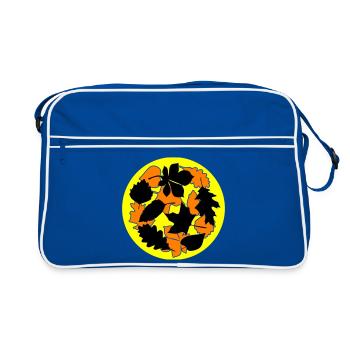Automne Octobre Météo - Sac Retro - bleu/blanc - Devant