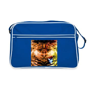 Autumn Tree Radial - Retro Bag - blue/white - Front