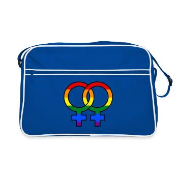 Mariage homosexuel Fierté des relations LGBT - Sac Retro - bleu/blanc - Devant