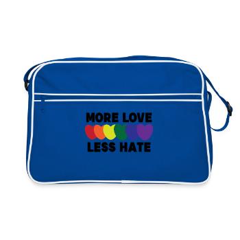 Homo Heart Lgbt Sexuality Statement Relationship - Retro Bag - blue/white - Front