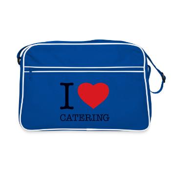 I LOVE CATERING - Retro Bag - blue/white - Front