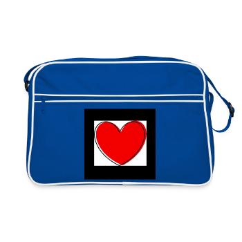 Cadeau pour la fête des mères : Idée de cadeau pour la fête des mères - Sac Retro - bleu/blanc - Devant