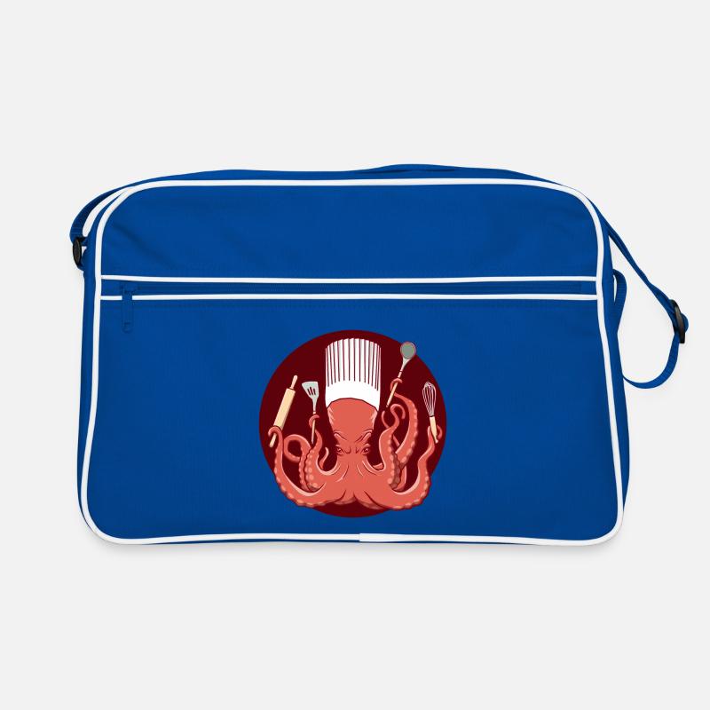 Octopus Chef de Cuisine Retro Tasche