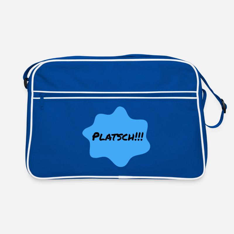 Platsch Blau Farbklecks Retro Tasche
