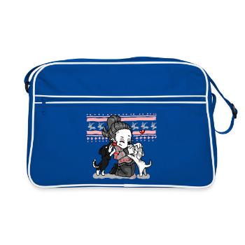 Chien Maman Chien Maman Noël - Sac Retro - bleu/blanc - Devant