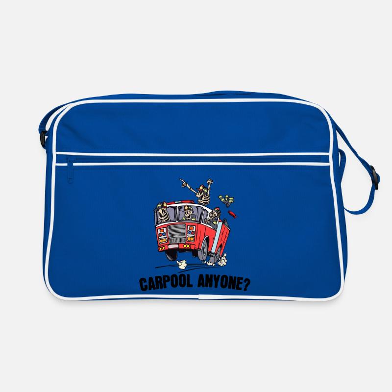 Pompiers professionnels Pompiers Déclaration Camion de pompiers - Sac Retro - bleu/blanc