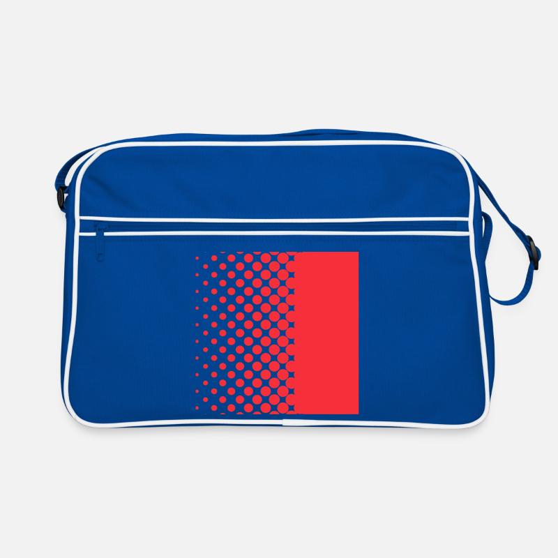 Halftone Gradient Rotes Panel Retro Tasche