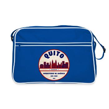 Emblème rétro du monastère de Quito 1534 - Sac Retro - bleu/blanc - Devant
