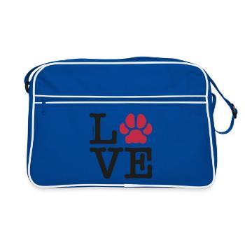 LOVE - Retro Bag - blue/white - Front