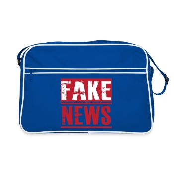 Fausses nouvelles - Sac Retro - bleu/blanc - Devant