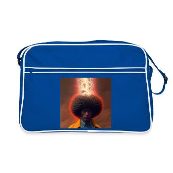 Portrait elektrik 19 - Retro Bag - blue/white - Front