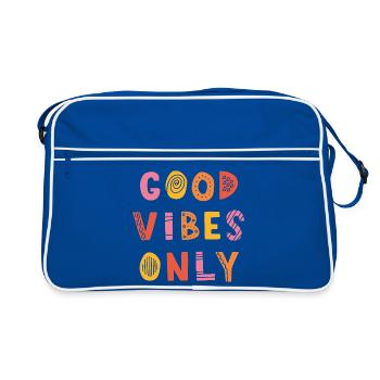 Réservé aux bonnes vibrations - Sac Retro - bleu/blanc - Devant
