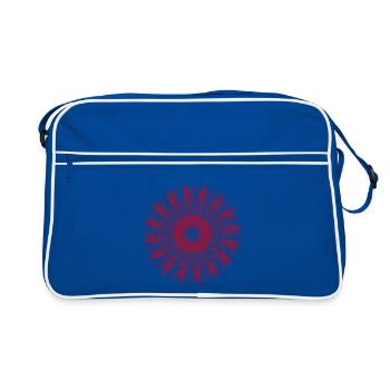 dotted shape gyroscopic pinwheel | Work of art - Retro Bag - blue/white - Front