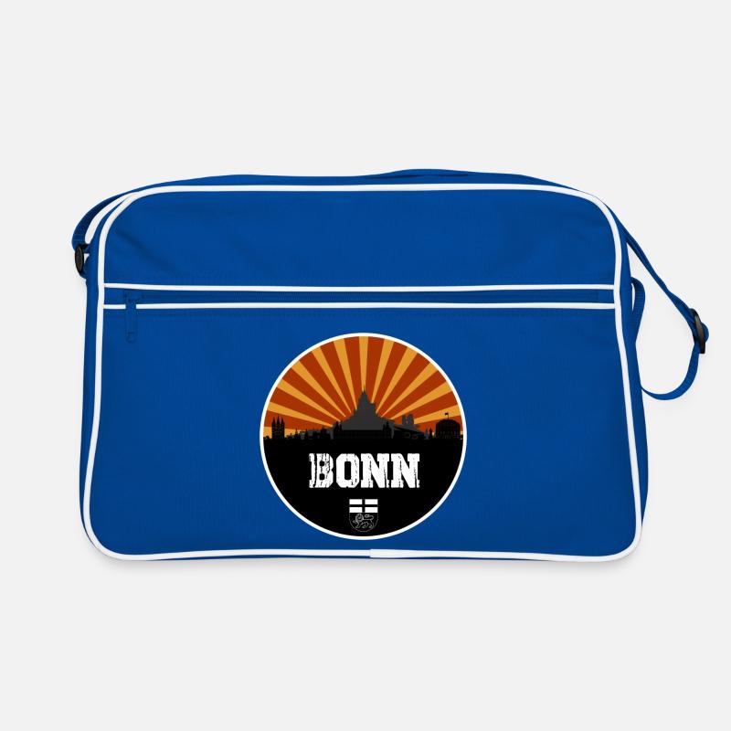 Bonn Skyline Retro - Retro Tasche - Blau/Weiß