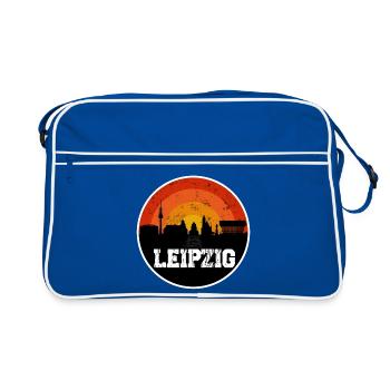Leipzig Skyline - Retro Bag - blue/white - Front