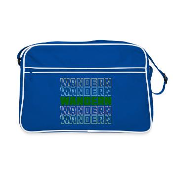 Wanderung Wandern Spruch Wanderer Klettern Touren - Retro Tasche - Blau/Weiß - Vorne