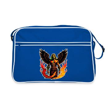 Angels on fire - Retro Bag - blue/white - Front