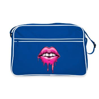 Lèvres - Sac Retro - bleu/blanc - Devant
