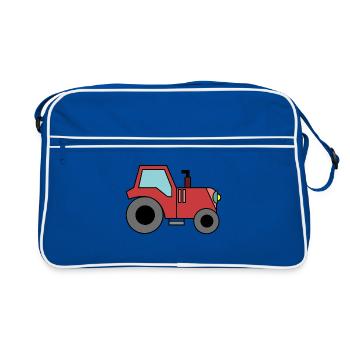 Arable Farming Tractor Agricultural Machinery Tractor Vehicle - Retro Bag - blue/white - Front