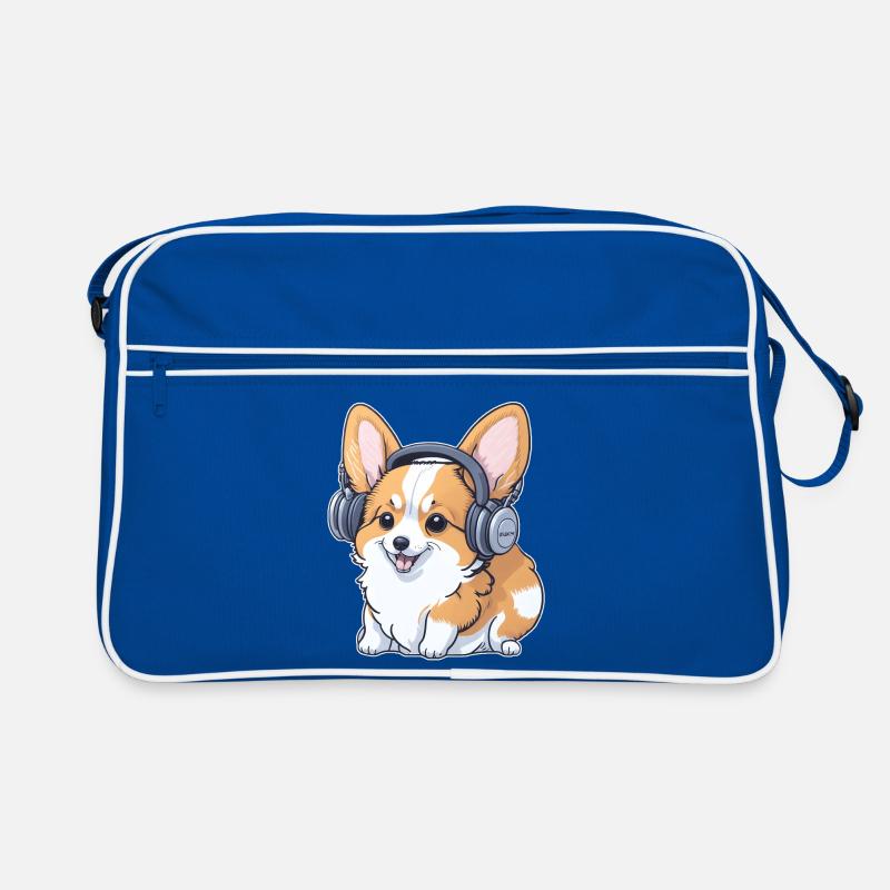 Corgi avec écouteurs Sac Retro