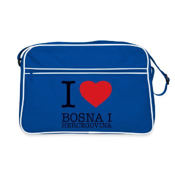 I LOVE BOSNA I HERCEGOVINA Bosnia and Herzegovina - Retro Bag - blue/white - Front