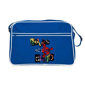 Bunte Vielfalt der Liebe und Identität - Retro Tasche - Blau/Weiß - Vorne
