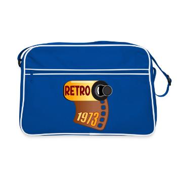 GEBURTSTAG 1973, FOTOGRAFIEREN - Retro Tasche - Blau/Weiß - Vorne