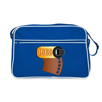 RETRO GEBURTSTAG 1963 - FILMROLLE - Retro Tasche - Blau/Weiß - Vorne