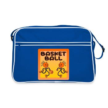 SPORT D’ÉQUIPE DE BASKETBALL FIGURINE - Sac Retro - bleu/blanc - Devant