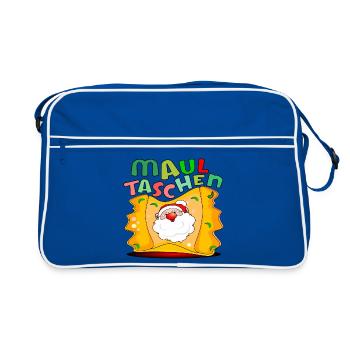 WEIHNACHTEN MAULTASCHEN - Retro Tasche - Blau/Weiß - Vorne