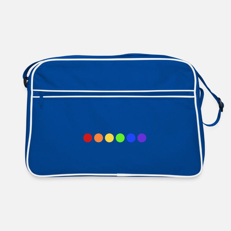 Regenbogen Farbkreise Retro Tasche