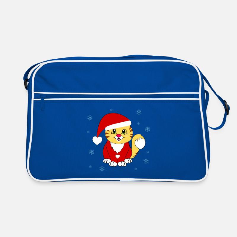 weihnachtskater Retro Tasche