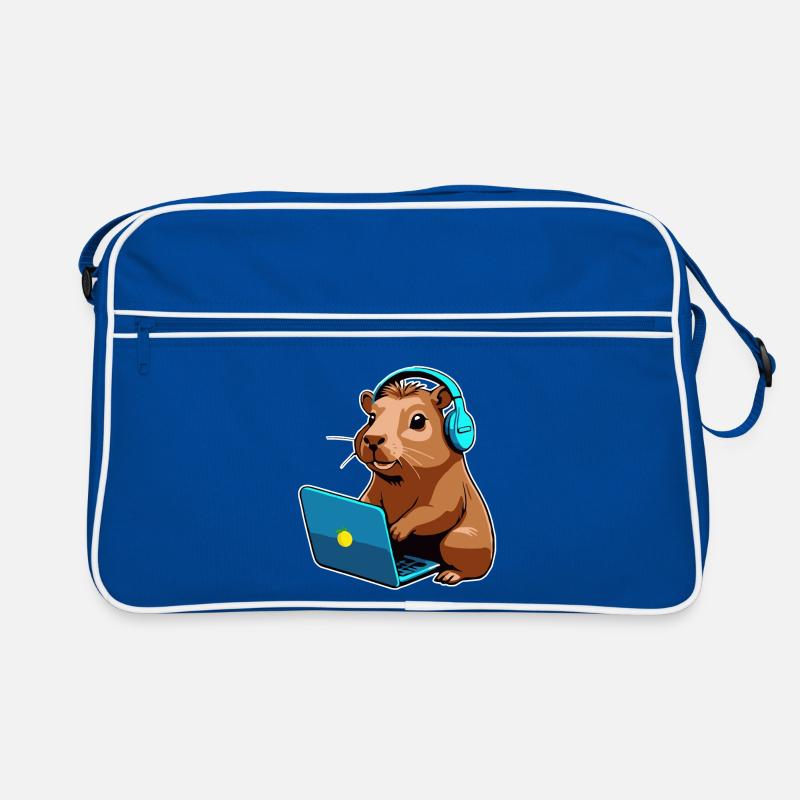 Capybara Programmer Coder Computer Retro Bag