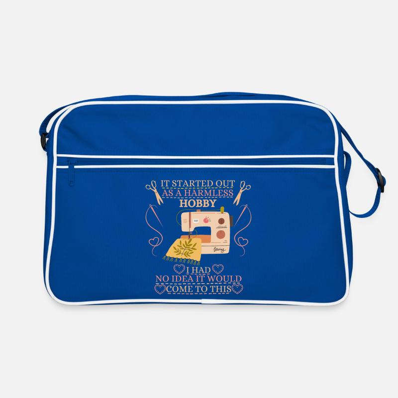 It Started Out As A Harmless Hobby Quilting Retro Bag