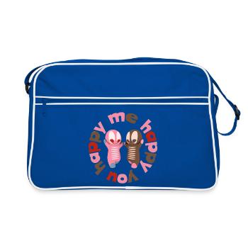 Cute kawaii figure - Retro Bag - blue/white - Front