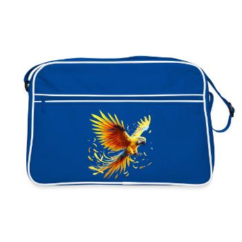 Macaw (01) - Retro Bag - blue/white - Front